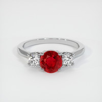 1.38 Ct. Ruby Ring, Platinum 950 1