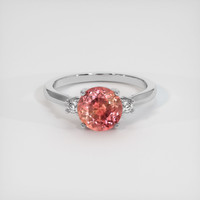 1.67 Ct. Padparadscha Sapphire Ring, Platinum 950 1