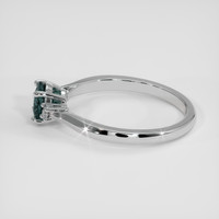 0.79 Ct. Bluish Green Sapphire Ring, Platinum 950 4