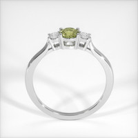 0.76 Ct. Greenish Yellow Sapphire Ring, Platinum 950 3