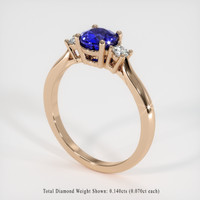 1.12 Ct. Sapphire Ring, 14K Rose Gold 2