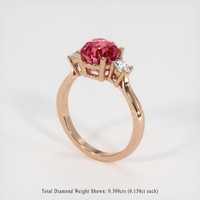 3.07 Ct. Sapphire Ring, 14K Rose Gold 2