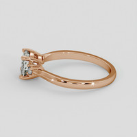 1.14 Ct. White Sapphire Ring, 14K Rose Gold 4