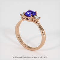 1.20 Ct. Purple Sapphire Ring, 14K Rose Gold 2