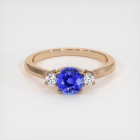 1.12 Ct. Blue Sapphire Ring, 18K Rose Gold 1