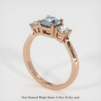 1.33 Ct. Sapphire Ring, 18K Rose Gold 2