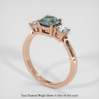1.20 Ct. Sapphire Ring, 18K Rose Gold 2