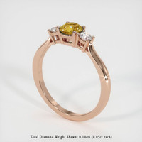 0.61 Ct. Sapphire Ring, 18K Rose Gold 2