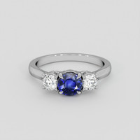 1.00 Ct. Blue Sapphire Ring, Silver 1