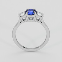 1.00 Ct. Blue Sapphire Ring, Silver 3