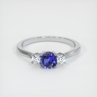 0.44 Ct. Blue Sapphire Ring, 10K White Gold 1