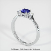 0.44 Ct. Blue Sapphire Ring, 10K White Gold 2