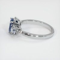 0.84 Ct. Blue Sapphire Ring, 10K White Gold 4