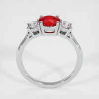 1.20 Ct. Pinkish Red Ruby Ring, 10K White Gold 3