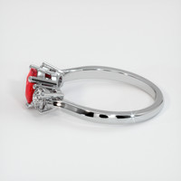 1.20 Ct. Pinkish Red Ruby Ring, 10K White Gold 4