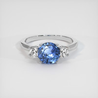 1.41 Ct. Blue Sapphire Ring, 10K White Gold 1