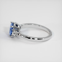 1.41 Ct. Blue Sapphire Ring, 10K White Gold 4