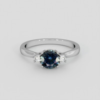 1.47 Ct. Greenish Blue Sapphire Ring, 10K White Gold 1