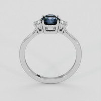 1.47 Ct. Greenish Blue Sapphire Ring, 10K White Gold 3