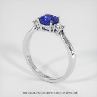 1.59 Ct. Blue Sapphire Ring, 10K White Gold 2