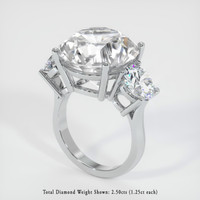 15.98 Ct. White Sapphire Ring, 10K White Gold 2