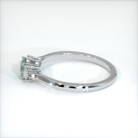 0.74 Ct. Green Sapphire Ring, 10K White Gold 4