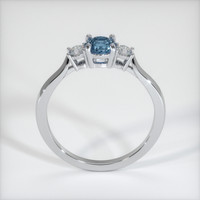 0.58 Ct. Greyish Blue Sapphire Ring, 10K White Gold 3