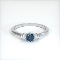 0.63 Ct. Sapphire Ring, 14K White Gold 1