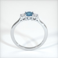 0.63 Ct. Greenish Blue Sapphire Ring, 14K White Gold 3