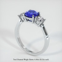 1.85 Ct. Sapphire Ring, 14K White Gold 2