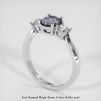 1.26 Ct. Sapphire Ring, 14K White Gold 2
