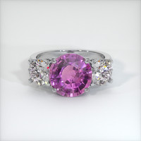 3.58 Ct. Sapphire Ring, 14K White Gold 2