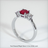 Ruby Ring 1.03 Ct. 14K White Gold Preview
