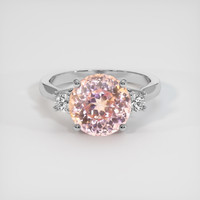6.18 Ct. Sapphire Ring, 14K White Gold 1