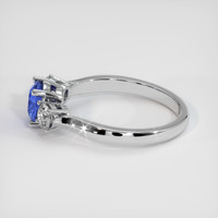0.84 Ct. Blue Sapphire Ring, 14K White Gold 4