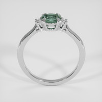 0.72 Ct. Bluish Green Sapphire Ring, 14K White Gold 3
