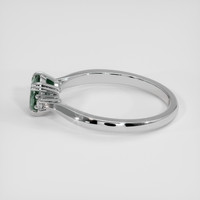 0.72 Ct. Bluish Green Sapphire Ring, 14K White Gold 4