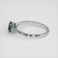 1.11 Ct. Bluish Green Sapphire Ring, 14K White Gold 4