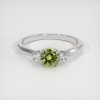 0.66 Ct. Sapphire Ring, 14K White Gold 1