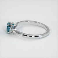0.81 Ct. Sapphire Ring, 14K White Gold 4