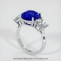 5.19 Ct. Sapphire Ring, 18K White Gold 2