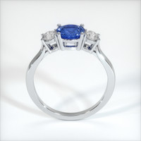 0.87 Ct. Blue Sapphire Ring, 18K White Gold 3