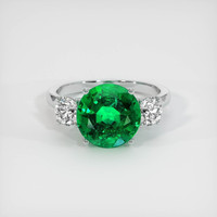 3.71 Ct. Emerald Ring, 18K White Gold 1