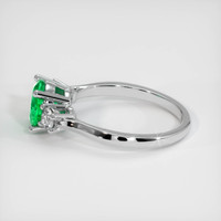1.25 Ct. Emerald Ring, 18K White Gold 4