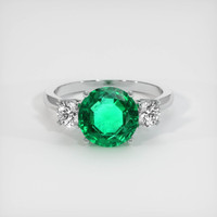 2.50 Ct. Emerald Ring, 18K White Gold 1