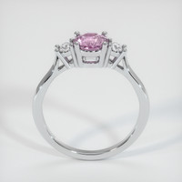 0.86 Ct. Pink Sapphire Ring, 18K White Gold 3