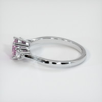 0.86 Ct. Pink Sapphire Ring, 18K White Gold 4