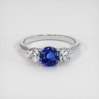 1.25 Ct. Sapphire Ring, 18K White Gold 1