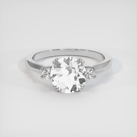 2.00 Ct. White Sapphire Ring, 18K White Gold 1