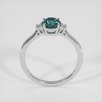 1.11 Ct. Bluish Green Sapphire Ring, 18K White Gold 3